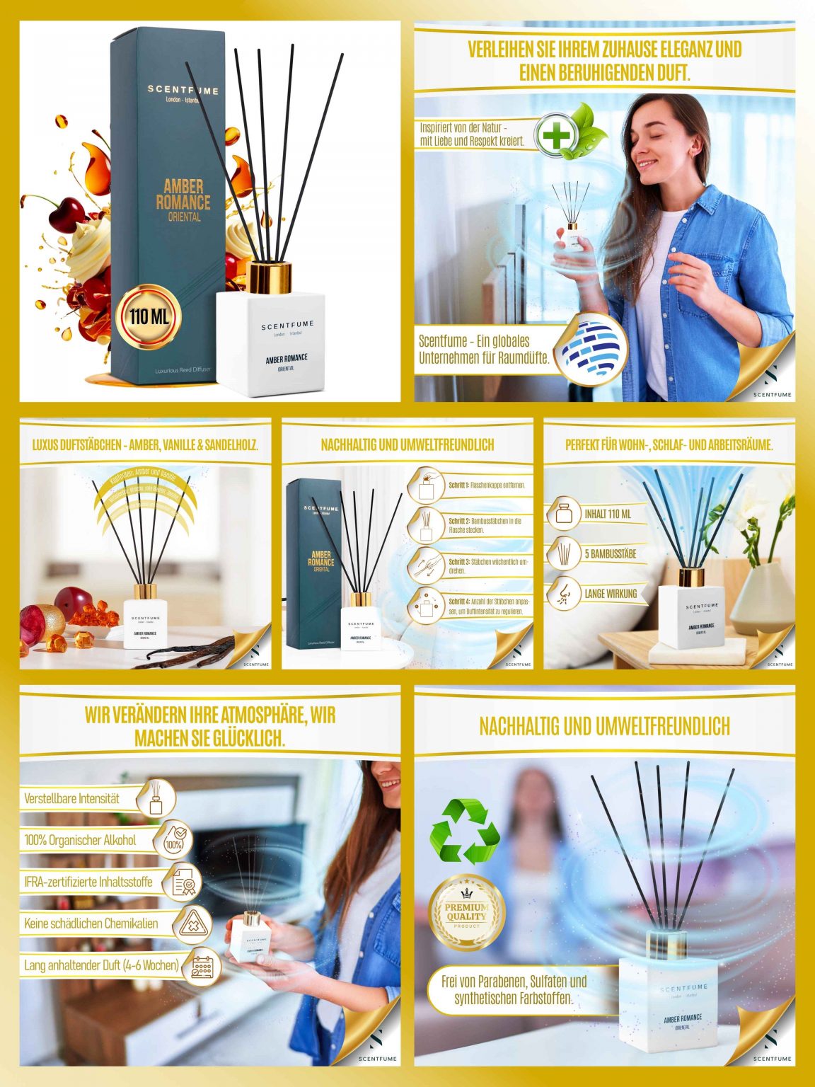 Amber Romance Reed Diffuser