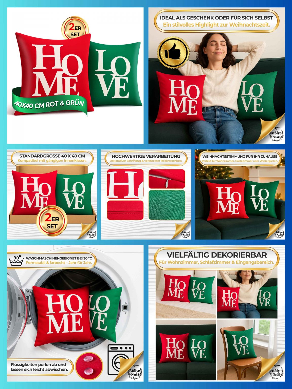 Home Love Kırlent Kılıfı