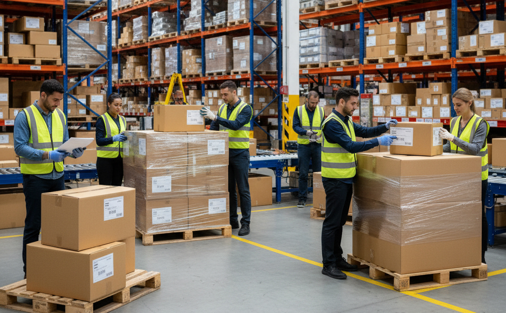 Visual zu Logistik, Versand und Zollprozessen in Europa