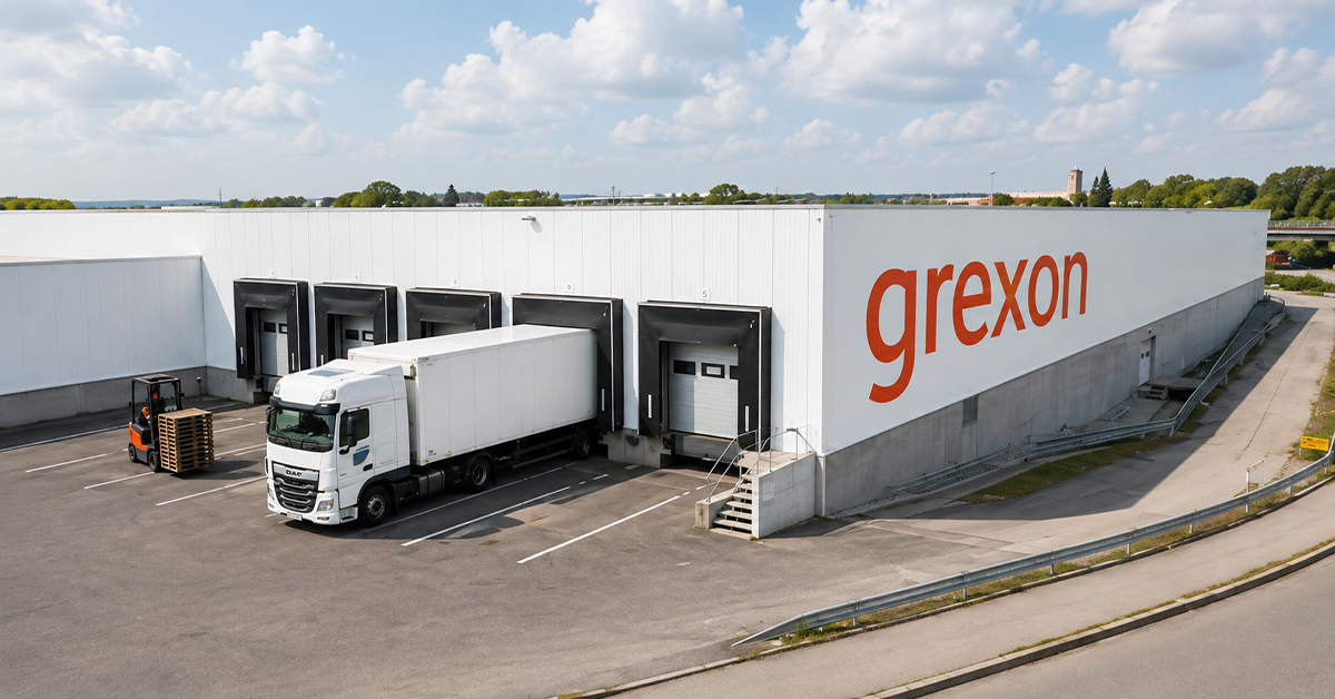 Aerial view of the Grexon warehouse
