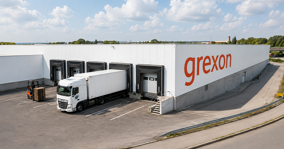 Aerial view of the Grexon warehouse